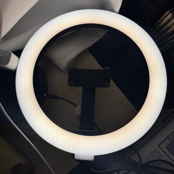 Ring Light Camera Phone Mount Desk Overhead Filming Video 10” Light Stand Tripod - Picture 4 of 5